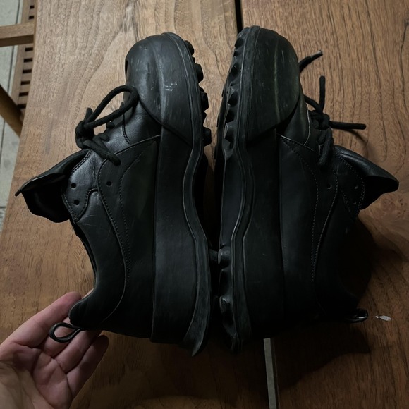 Jil Sander Shoes Mens Size 9 Black Leather Chunky Platform Sole Made In Italy - Picture 12 of 13
